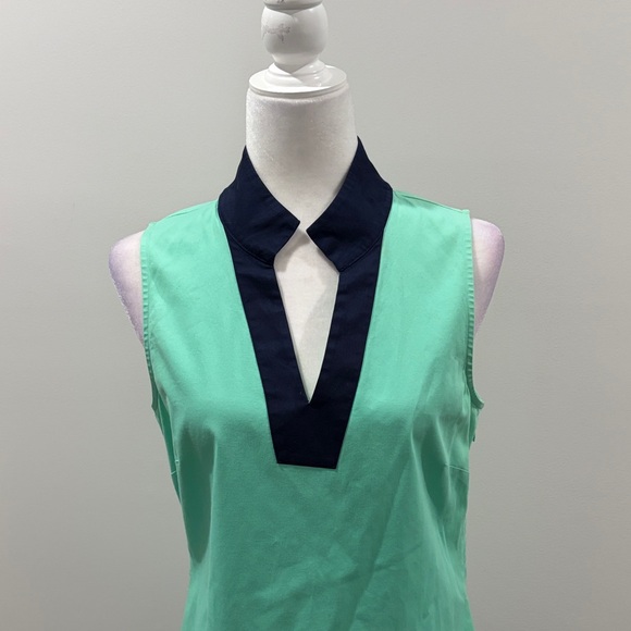 Sail to Sable Mint and Navy Mini Dress - Picture 4 of 6